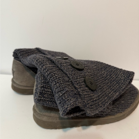 UGG Classic Cardi Charcoal Knit Knee High Button Boots, Cozy, Sz 10 - Picture 4 of 7
